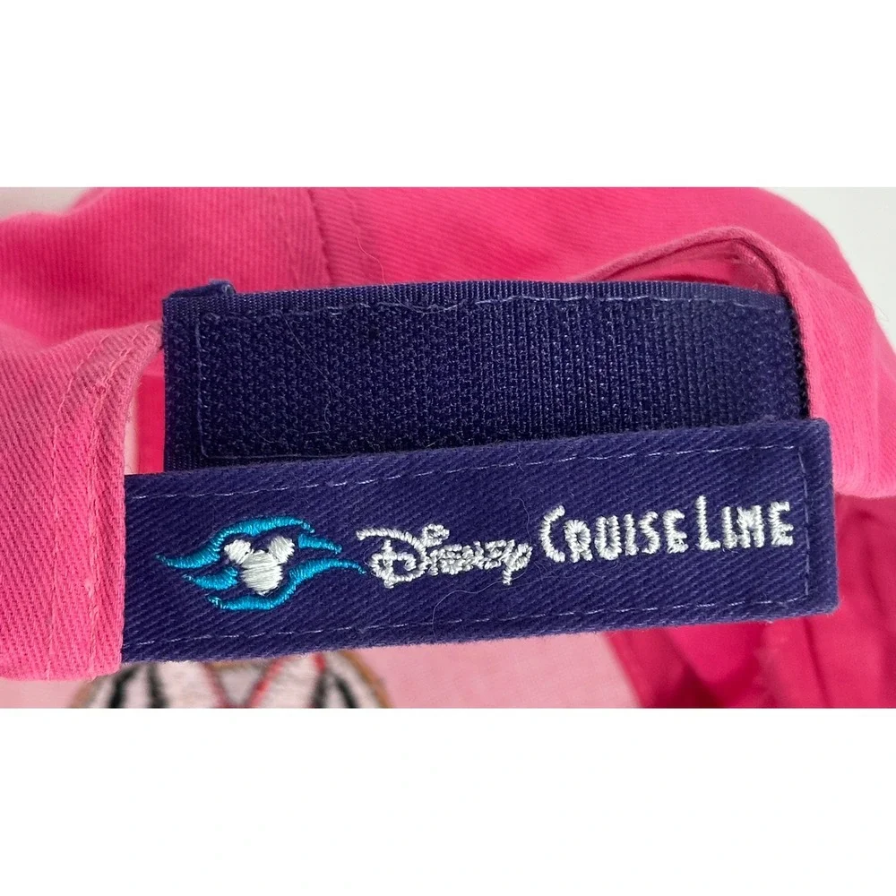 Disney Cruise Line Baseball Cap Women OS Pink Minnie Mouse Embroidered Nautical